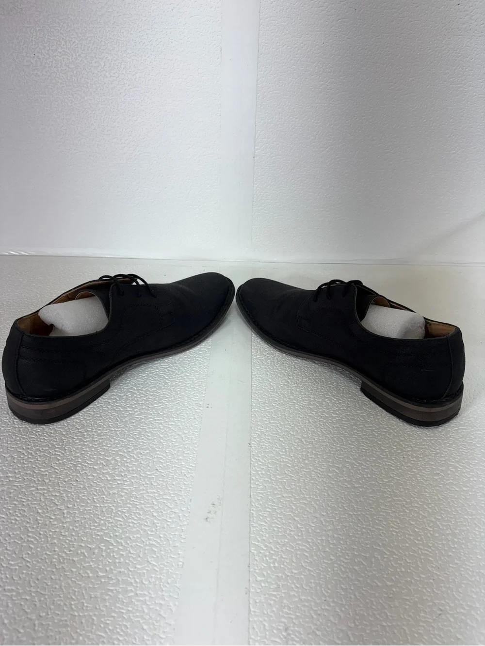 Perry Ellis Men's Black Leather Derby Shoes s298
